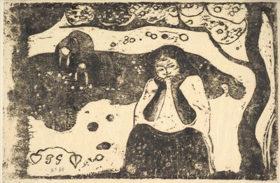 Menneskelig elendighed, 1898-99. af Paul Gauguin