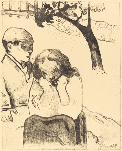 Menneskelig sorg (Miseres humaines) af Paul Gauguin