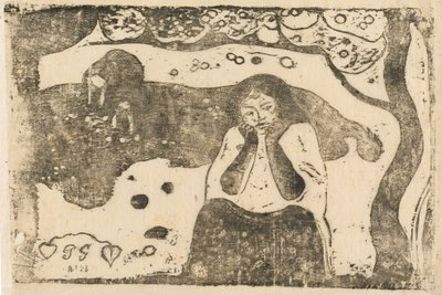 Human Sorrow Miseres humaines, i eller efter 1895. af Paul Gauguin