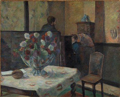 Interiør af maleren Paris, rue Carcel, 1881. af Paul Gauguin