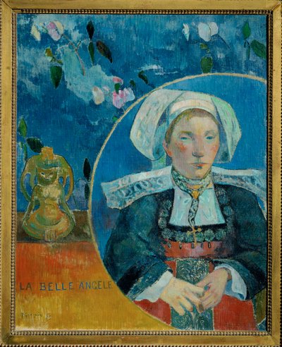 La Belle Angele, Mme Sartre, hotelejer i Pont-Aven (maleri på lærred) af Paul Gauguin