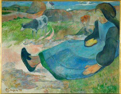 La Gardeuse de vaches, ou Jeune Bretonne (olie på lærred) af Paul Gauguin