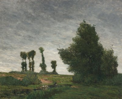 Landskab med popler af Paul Gauguin