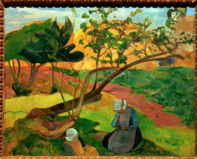 Landskab med to bretonske kvinder af Paul Gauguin