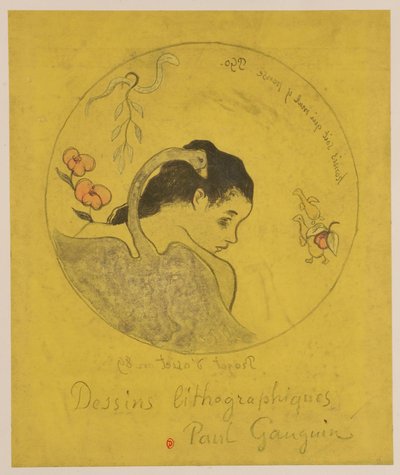 Léda: Entwurf für einen Teller af Paul Gauguin