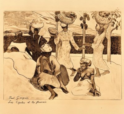 Cikader og myrer af Paul Gauguin