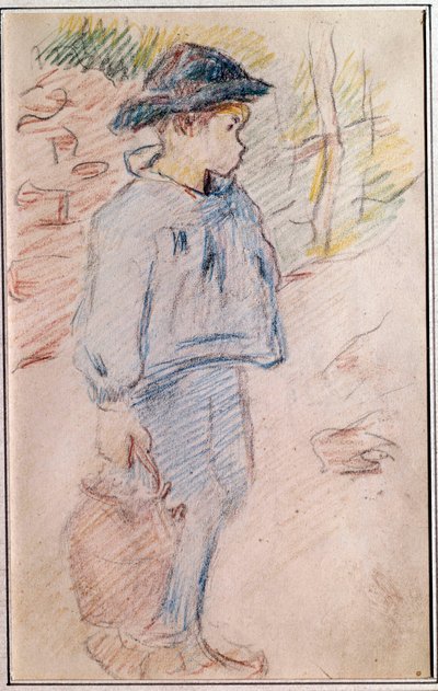 Lille bretonsk dreng med spand Skitse af Paul Gauguin af Paul Gauguin