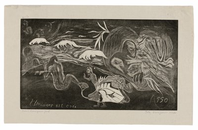 L’univers est créé (Universet bliver til), fra Noa Noa Suite af Paul Gauguin