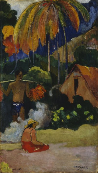 Mahana Maà Landskab på Tahiti af Paul Gauguin
