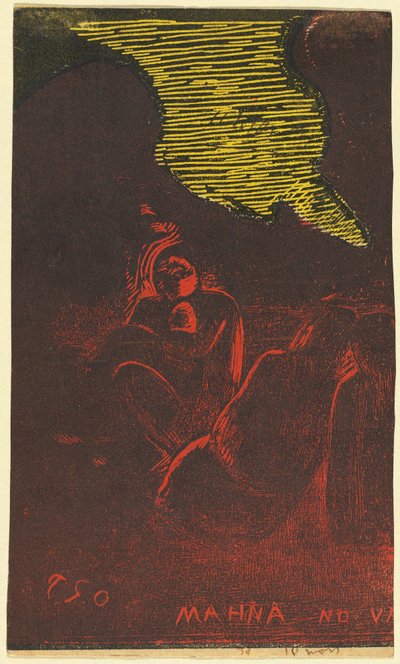 Mahna no Varua Ino (Dæmonen taler) [verso] af Paul Gauguin