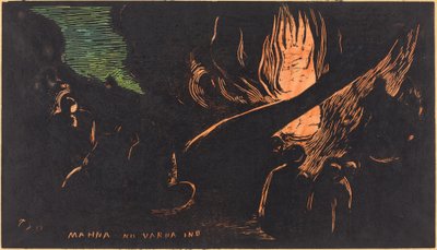 Mahna no Varua Ino (Djævelen taler) af Paul Gauguin