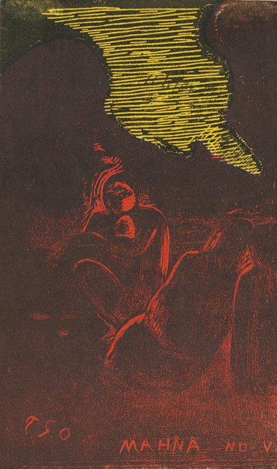 Mahna no Varua Ino Dæmonen taler [verso], 18941895. af Paul Gauguin