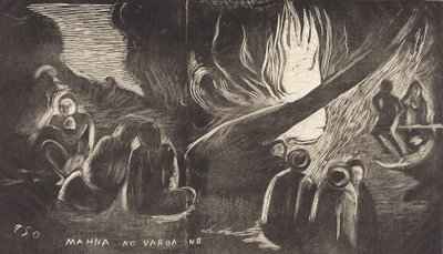 Mahna no Varua Ino Djævelen taler, 18941895. af Paul Gauguin