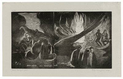 Mahna no varua ino (Djævelen taler), fra Noa Noa Suite af Paul Gauguin