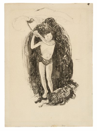Mand med en økse af Paul Gauguin