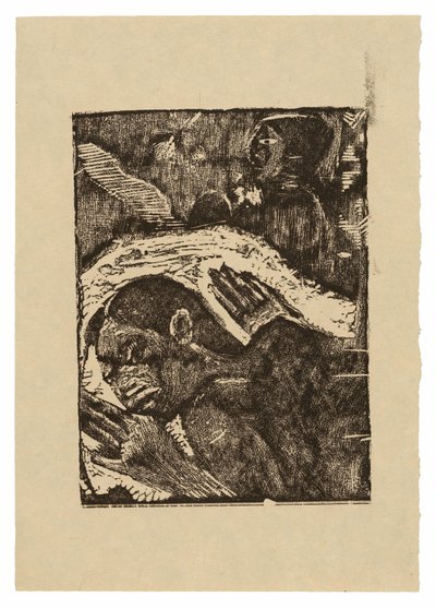 Manao tupapau (Hun tænker på spøgelsen eller spøgelsen tænker på hende) af Paul Gauguin