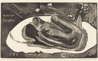 Manoa Tupapau (Hun er hjemsøgt af en ånd) af Paul Gauguin