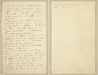 Manuskriptsider [verso] af Paul Gauguin