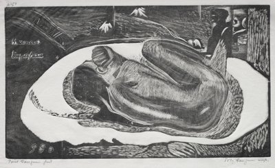 Noa Noa: Manao Yupapau Watched by the Spirts of the Dead, 1893-94. af Paul Gauguin