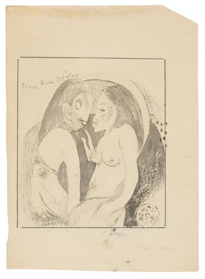 Parau Hina Tefatou (Kuun jumalattaren ja Maan jumalan väliset sanat) af Paul Gauguin