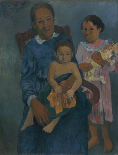Polynesisk kvinde med børn, 1901 af Paul Gauguin