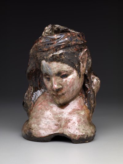 Portrætvase af Mme. Schuffenecker, ca. 1889-90 (glaseret stentøj) af Paul Gauguin