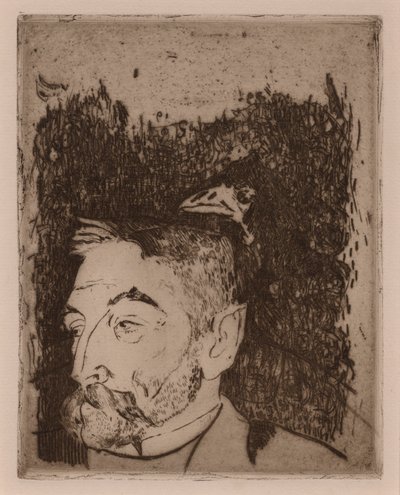 Portræt af Sat?fane Mallarm? af Paul Gauguin