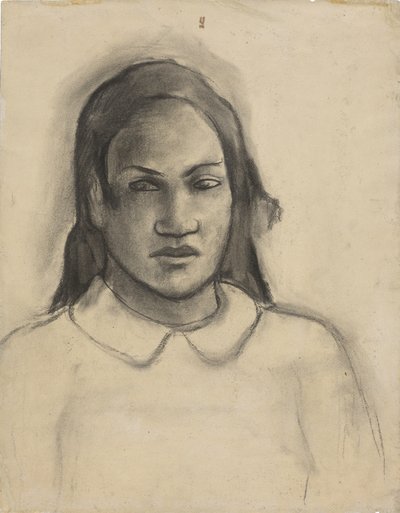 Portræt af Tehamana, 1891-93 af Paul Gauguin