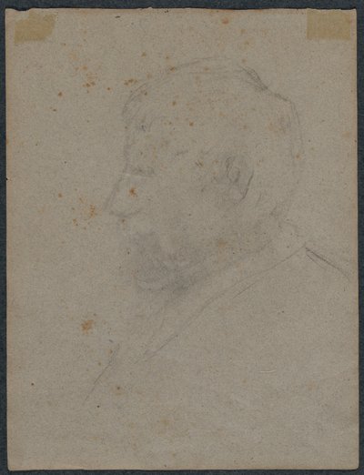 Profil Buste of a Man (verso) af Paul Gauguin