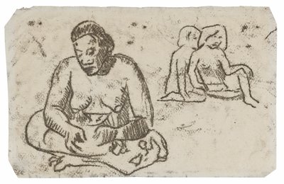 Siddende kvinde (relateret til maleriet Sister of Charity) af Paul Gauguin