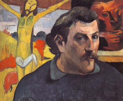 Selvportræt med den gule Kristus af Paul Gauguin