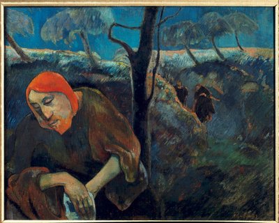 Selvportræt eller "" Kristus i olivenhaven"" Maleri af Paul Gauguin (1848-1903) 1889 Palm Beach. Norton Museum of Art af Paul Gauguin