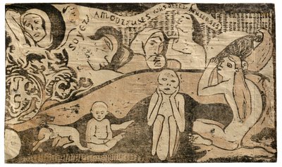 Love, and You Will Be Happy, fra Suite of Late Wood-Block Prints af Paul Gauguin