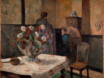 Stilleben med blomster af Paul Gauguin