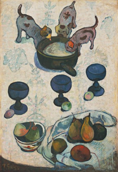 Stilleben med tre hvalpe af Paul Gauguin