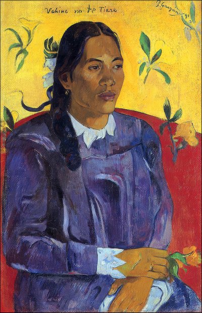 Tahiti: Vahine No Te Tiare (kvinde med en blomst), Paul Gauguin (1891) af Paul Gauguin