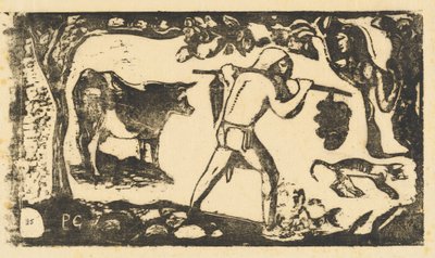 Tahitian Carrying Bananas (bæreren af ​​fei) af Paul Gauguin