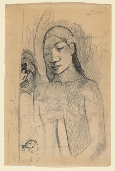 Tahitiansk figur, ca. 1895-96 af Paul Gauguin