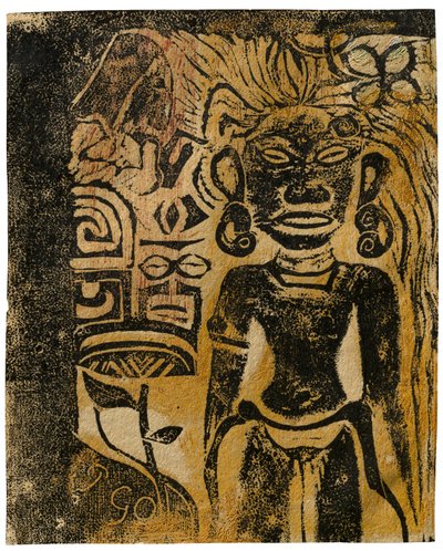 Tahitisk idol, Gudinden Hina, 1894-95 af Paul Gauguin