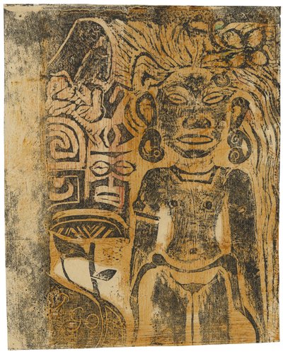 Tahitiansk idol, Gudinden Hina, 1894-95 af Paul Gauguin