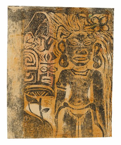 Tahitisk idol - gudinden Hina af Paul Gauguin