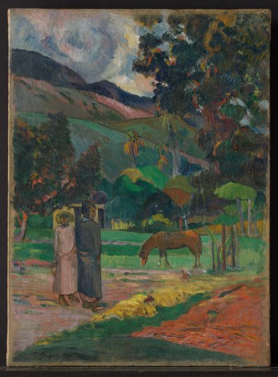 Tahitiansk landskab af Paul Gauguin