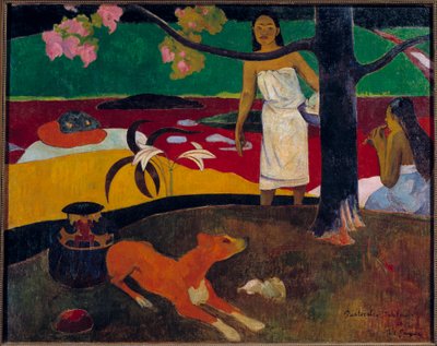 Tahitisk scenemaleri af Paul Gauguin (1848-1903) 1892 Søn. 0,87x1,13 m St. Petersborg, Eremitagemuseet af Paul Gauguin