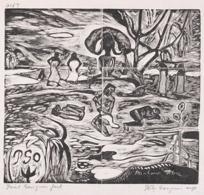 Tahitian Series: Offers to a God. af Paul Gauguin