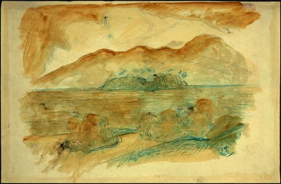 Tahitisk kyst, verso af Paul Gauguin