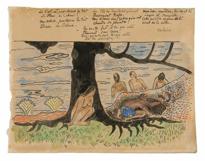 Tahiti fiskeri af Paul Gauguin