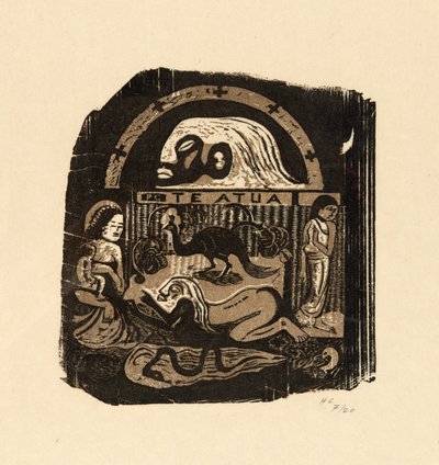 Te atua (Guden), fra Suite of Late Wood-Block Prints af Paul Gauguin