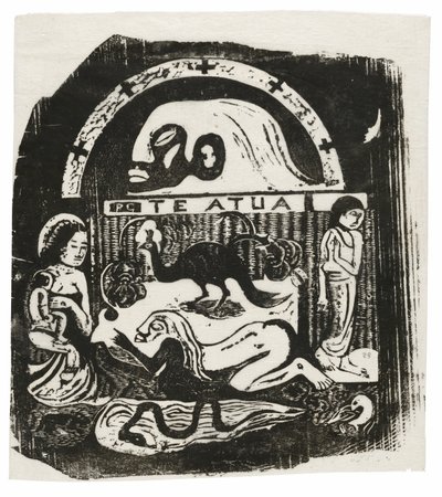 Te atua (Guden), fra Suite of Late Wood-Block Prints af Paul Gauguin