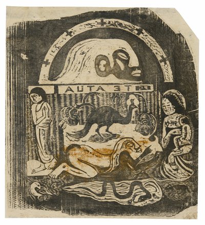 Te atua (Guden), fra Suite of Late Wood-Block Prints af Paul Gauguin