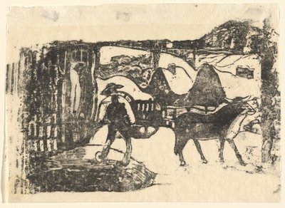 Oksevognen (Le char a boeufs) af Paul Gauguin